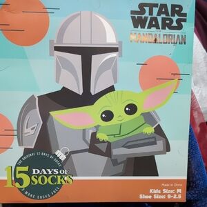 Star Wars Mandalorian Kids Socks - Silver and Green